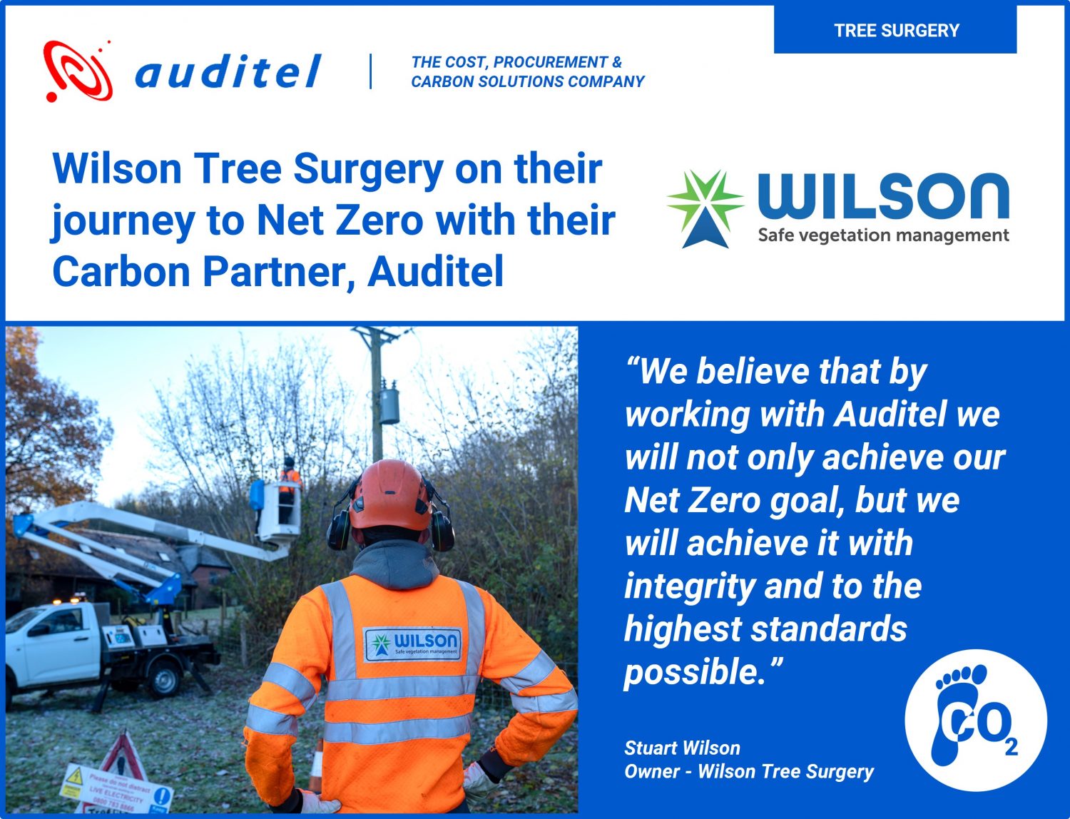 Our Journey to Net Zero with Carbon Partner, Auditel - Wilson Tree Surgery